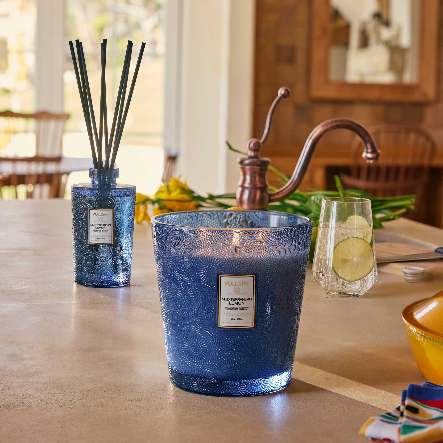Mediterranean Lemon - 3 Wick Hearth Candle Secondary image