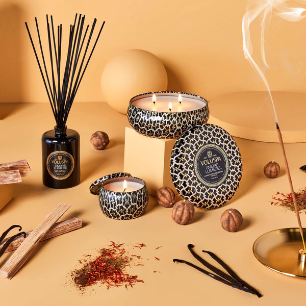 Ambre Lumiere - 3 Wick Tin Candle