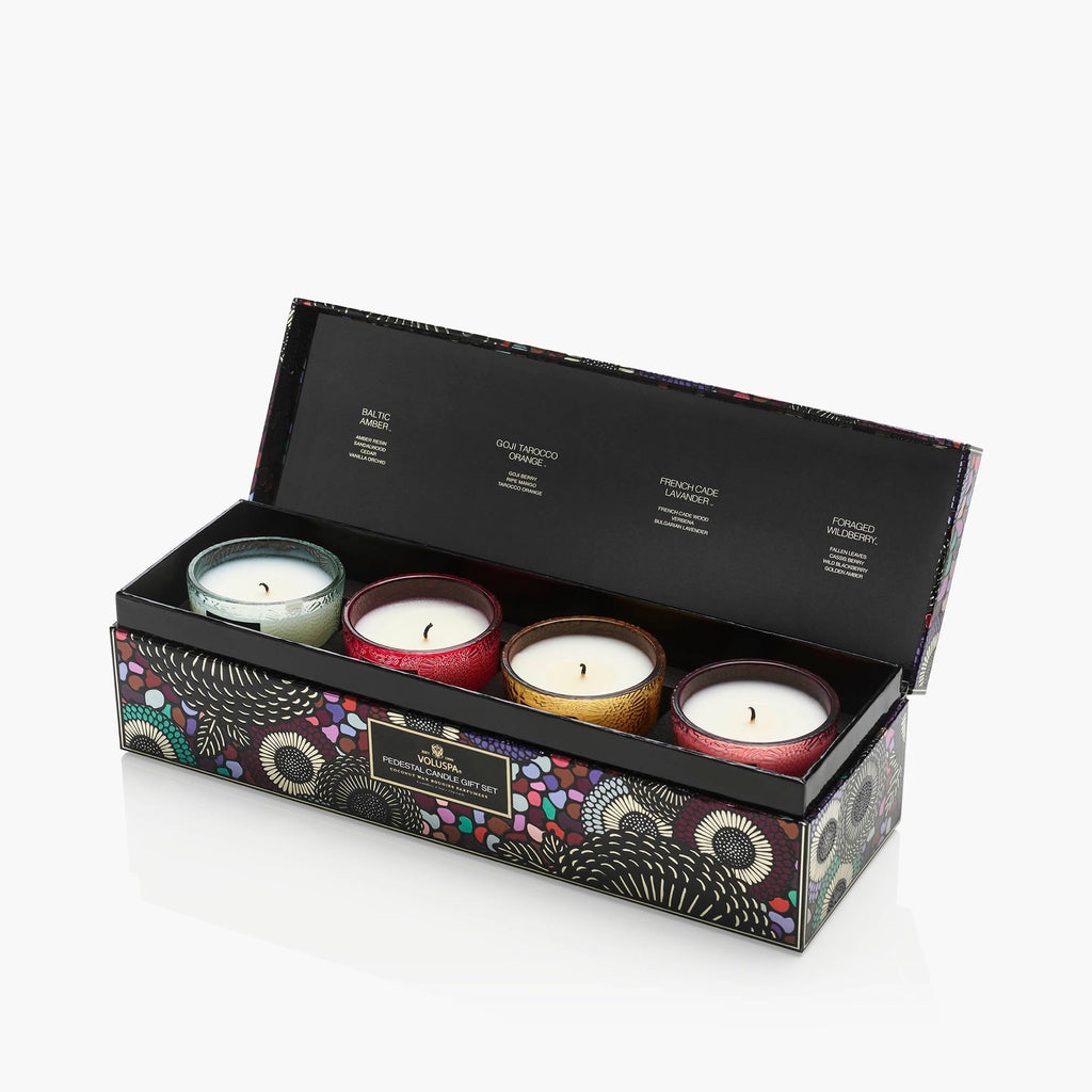 Japonica Best Sellers - 4 Petite Pedestal Candle Gift Set