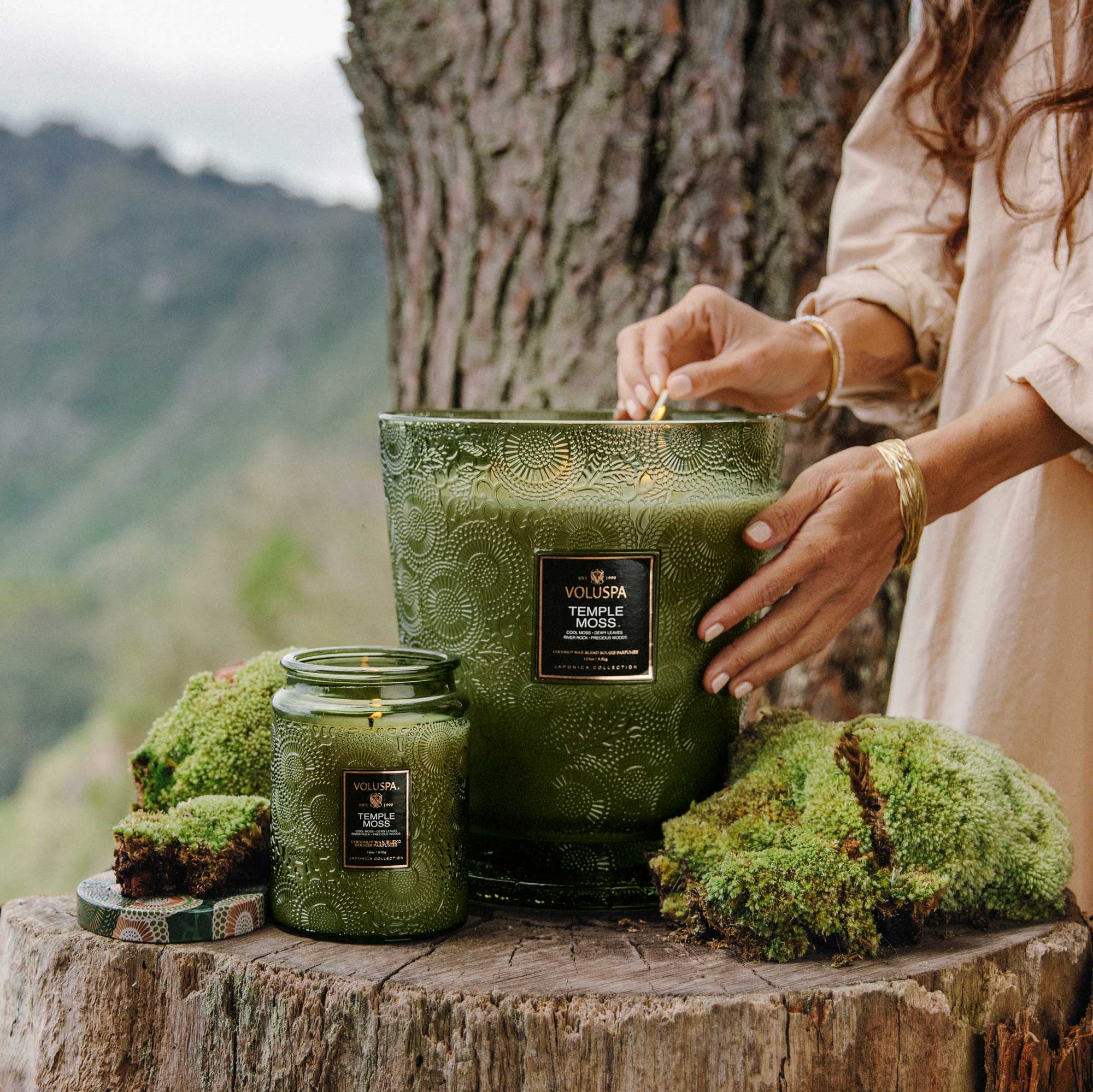 Temple Moss - 5 Wick Hearth Candle Secondary image