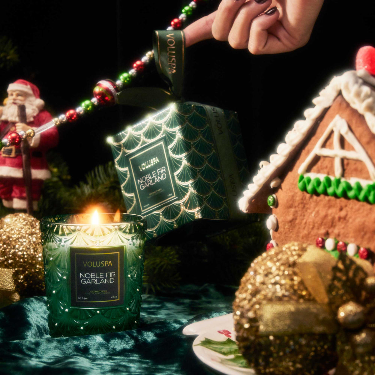 Noble Fir Garland - Classic Candle