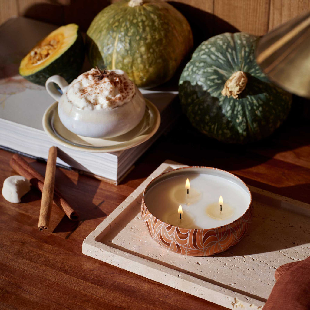 Spiced Pumpkin Latte - 3 Wick Tin Candle