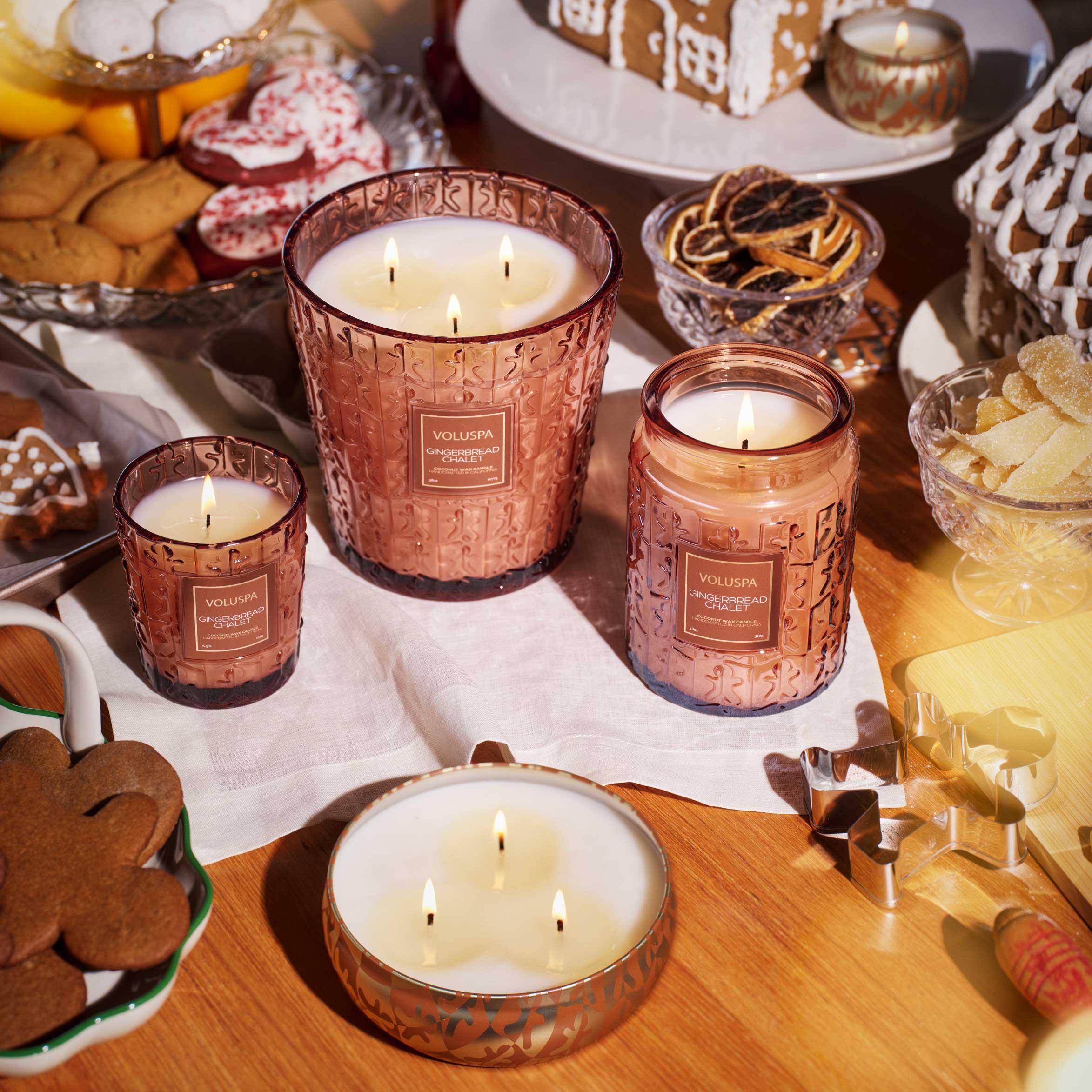 Gingerbread Chalet - 3 Wick Tin Candle Secondary image