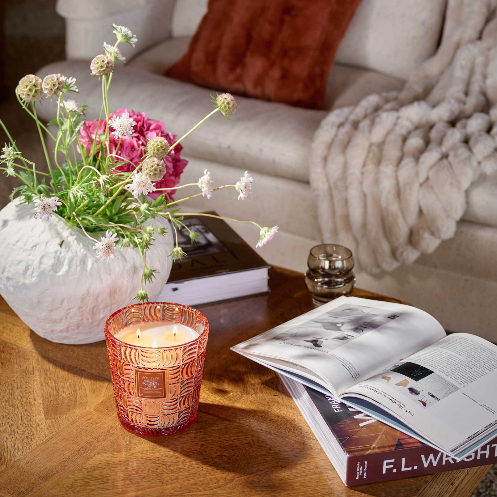 Spiced Pumpkin Latte - 3 Wick Hearth Candle Secondary image