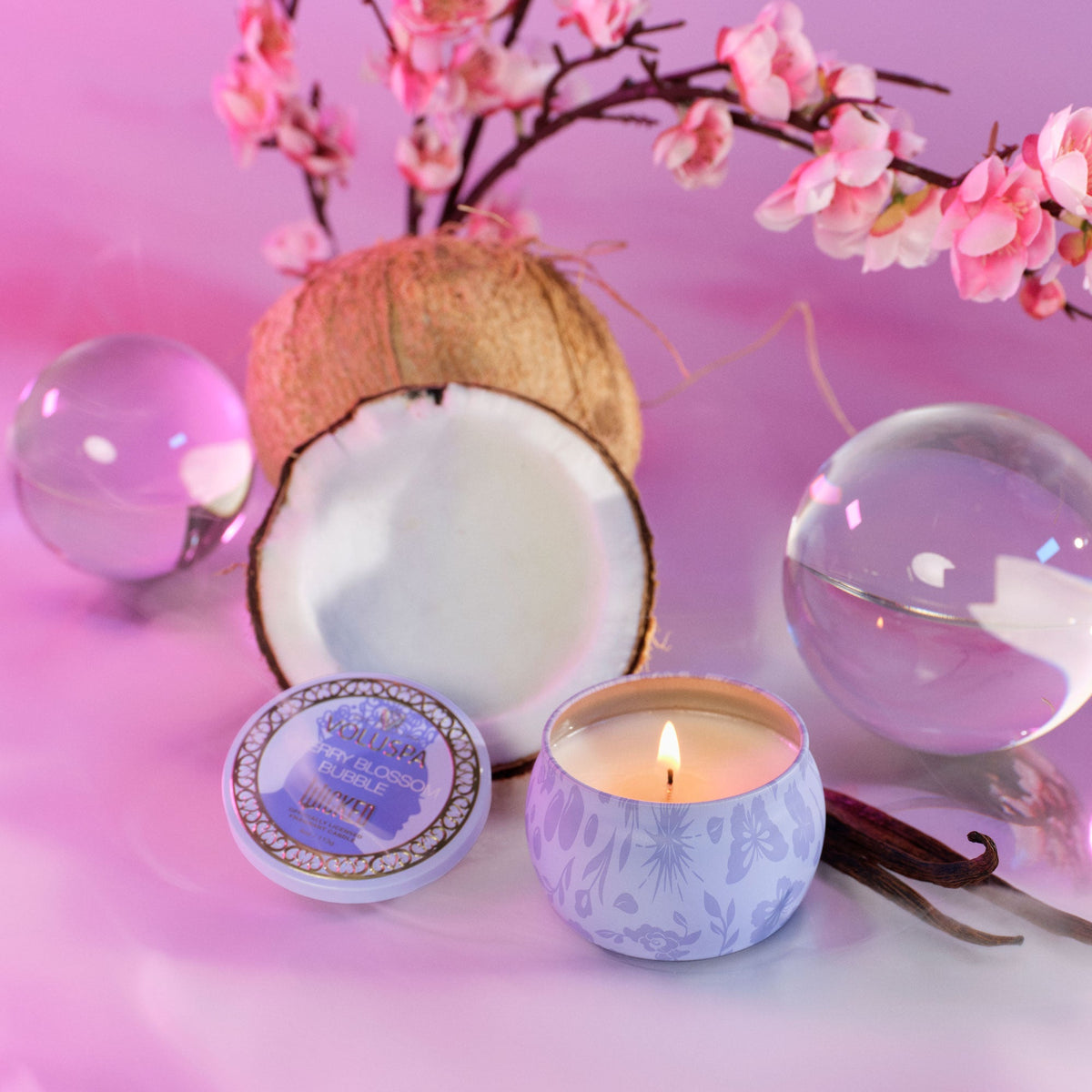 Cherry Blossom Bubble - Mini Tin Candle