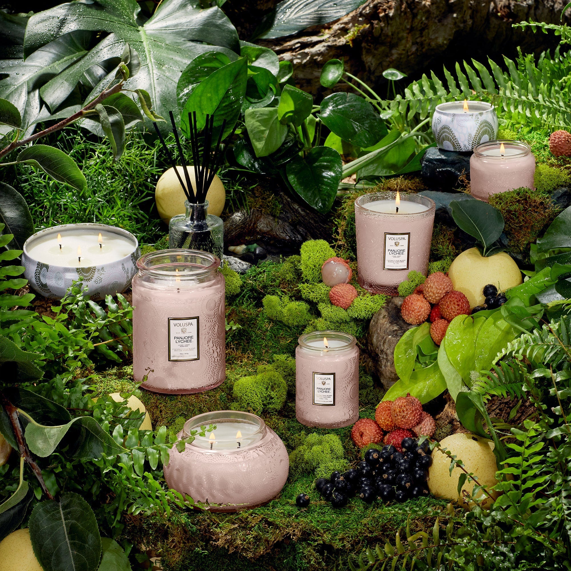 Panjore Lychee - 5 Wick Hearth Candle Secondary image