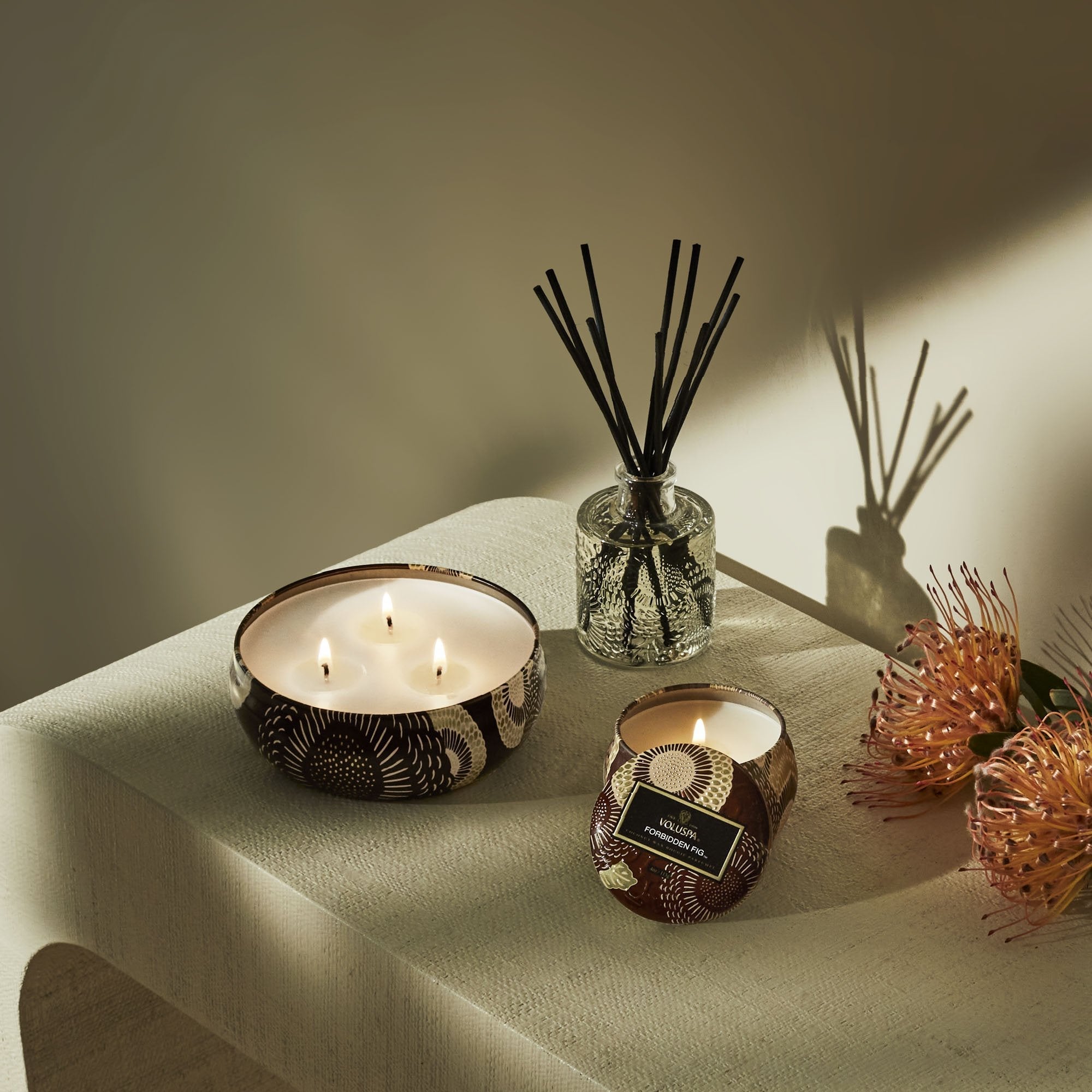 Forbidden Fig - 3 Wick Tin Candle Secondary image