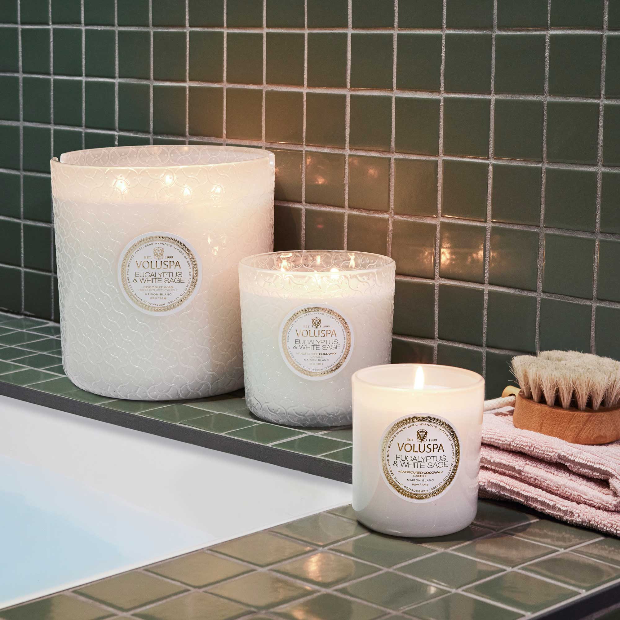 Eucalyptus & White Sage - 5 Wick Hearth Candle Secondary image