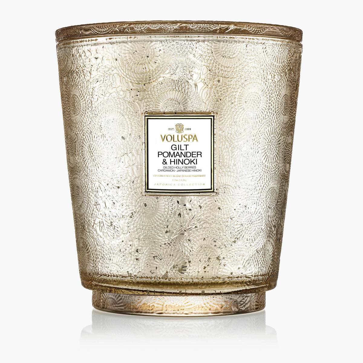 Gilt Pomander & Hinoki - 5 Wick Hearth Candle Main image