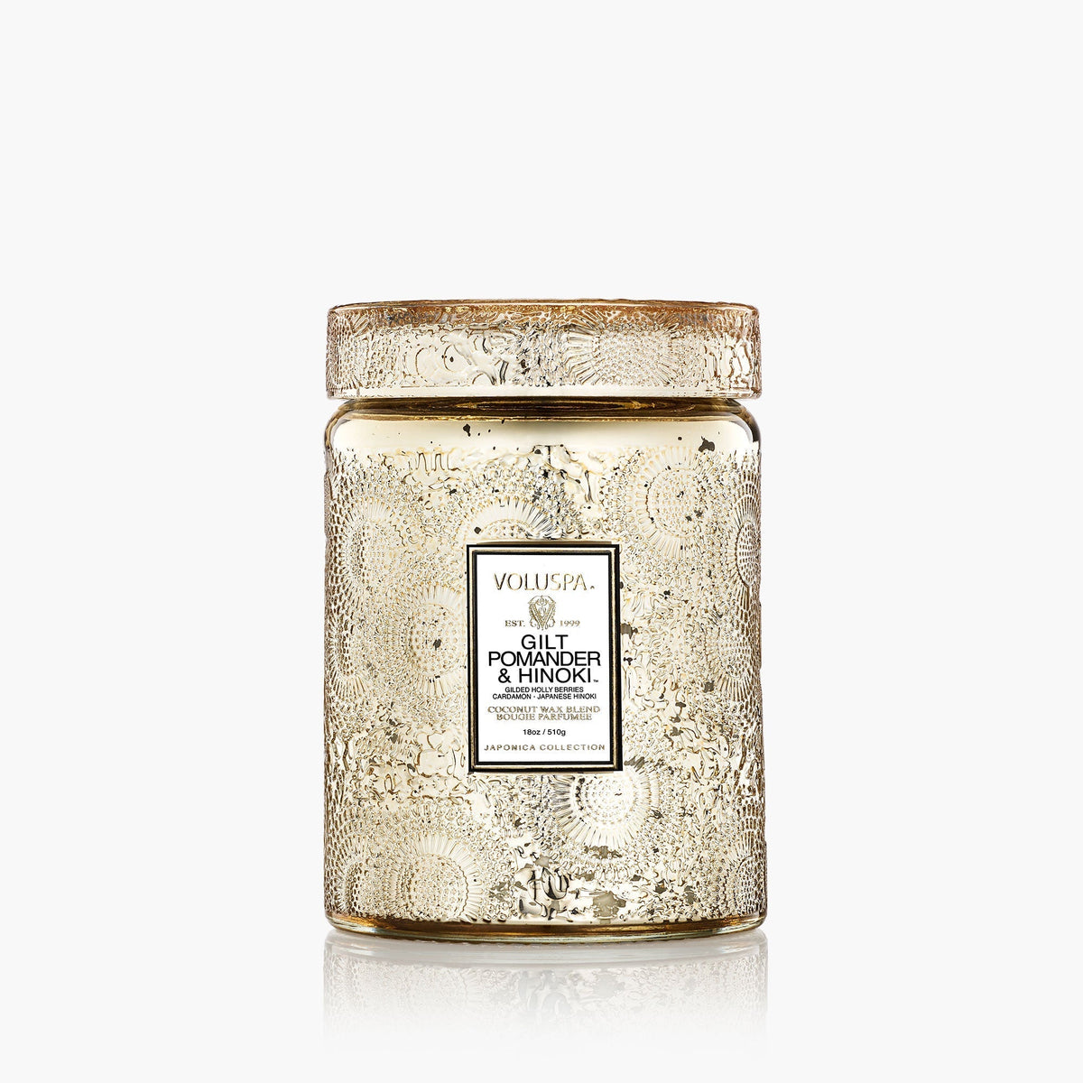 Gilt Pomander & Hinoki - Large Jar Candle