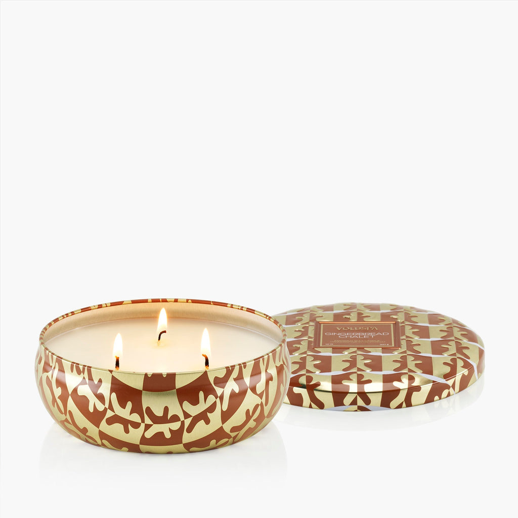 Gingerbread Chalet - 3 Wick Tin Candle