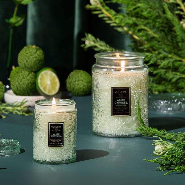 White Cypress - Large Jar Candle