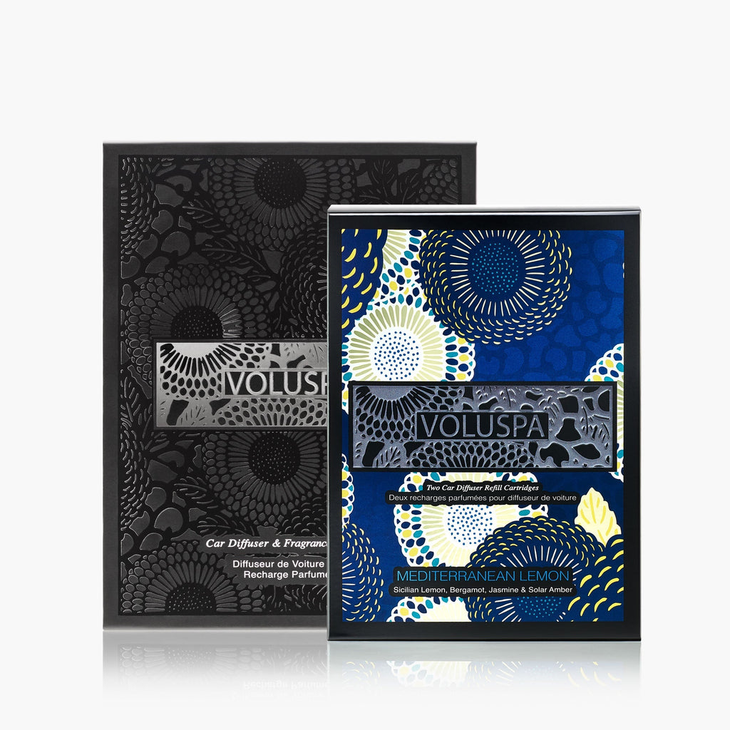 Mediterranean Lemon - Car Diffuser Starter Kit + Refills Bundle