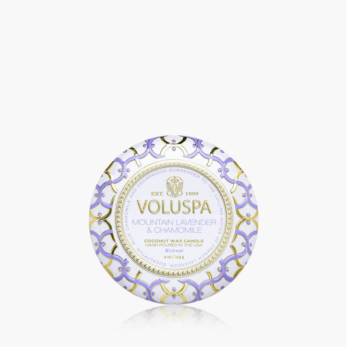 Mountain Lavender & Chamomile - Mini Tin Candle