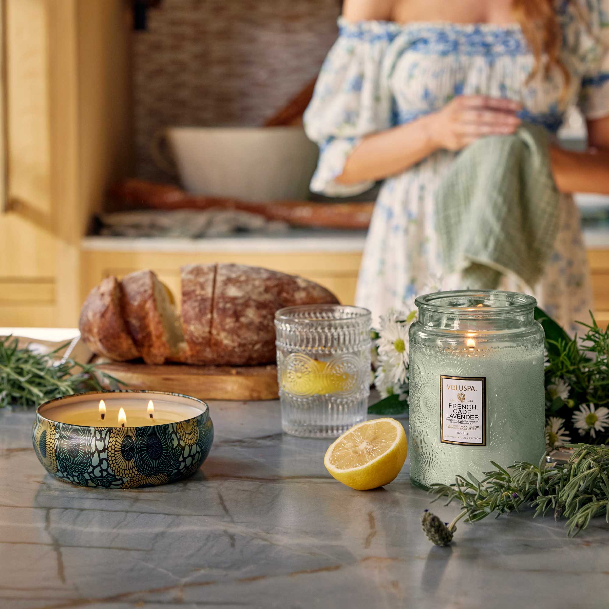 French Cade Lavender - 3 Wick Tin Candle Secondary image