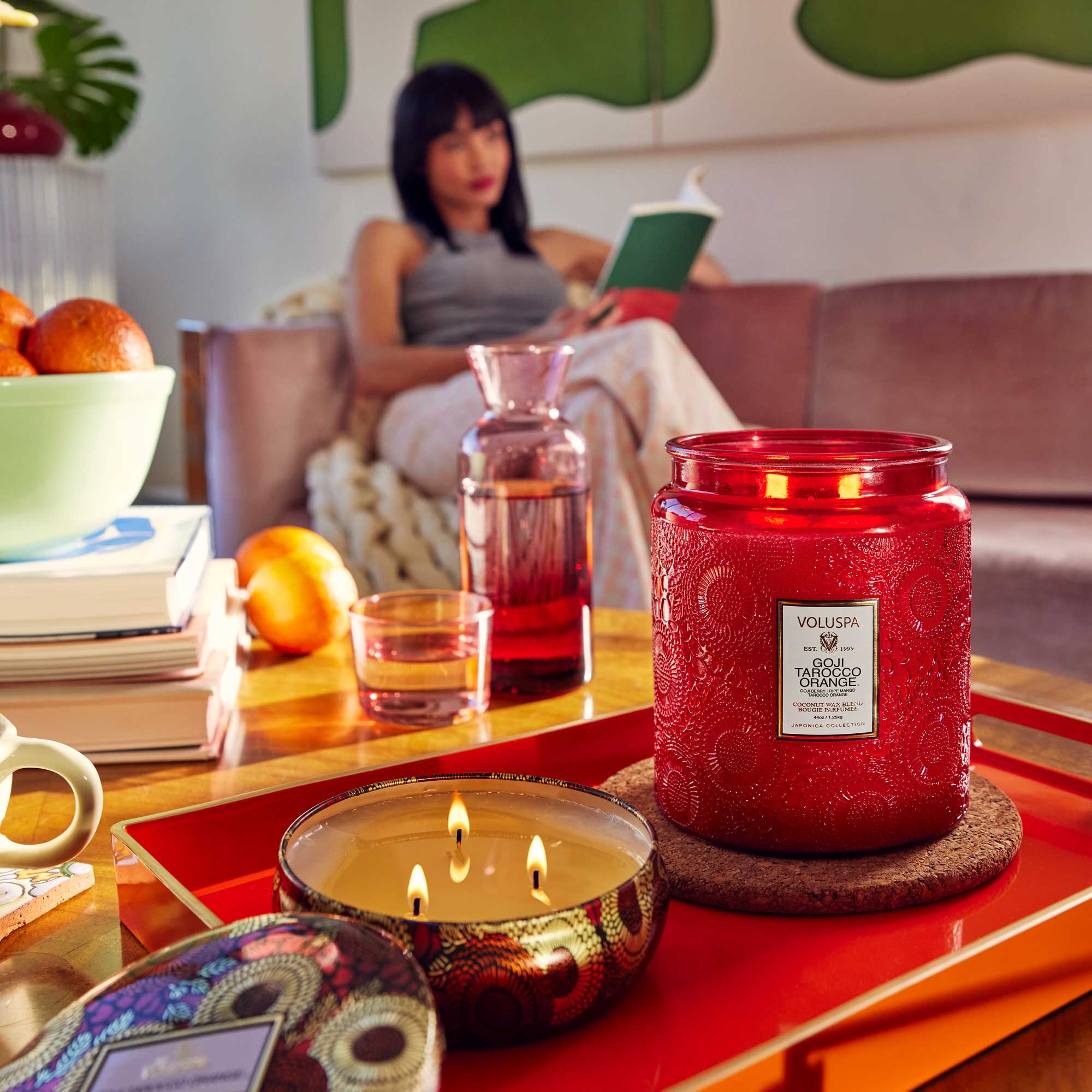 Goji Tarocco Orange - 3 Wick Tin Candle Secondary image