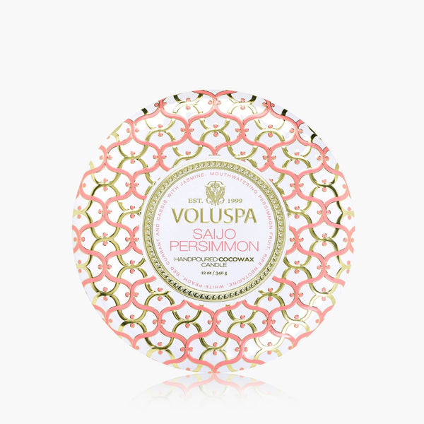 Saijo Persimmon - 3 Wick Tin Candle