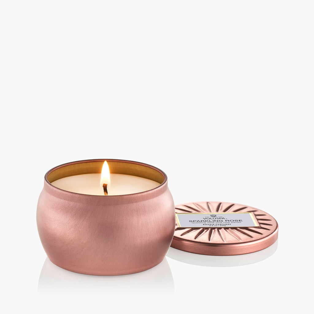 Sparkling Rose - Mini Tin Candle