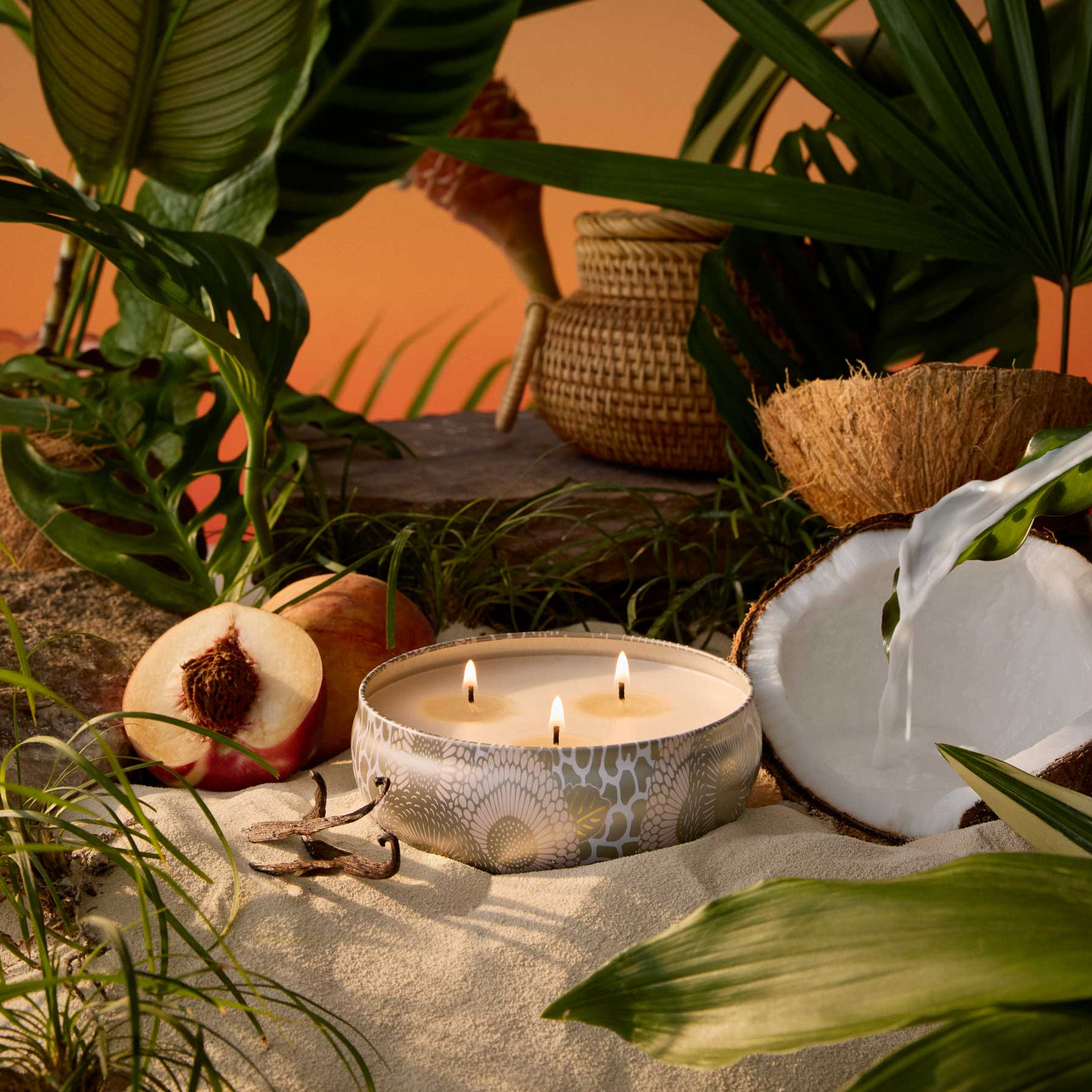 Tahitian Coconut Vanilla - 3 Wick Tin Candle Secondary image