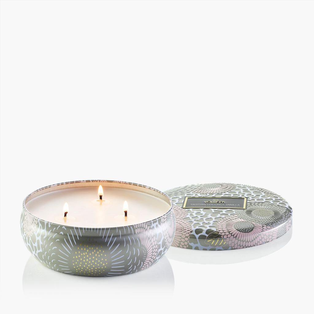 Tahitian Coconut Vanilla - 3 Wick Tin Candle