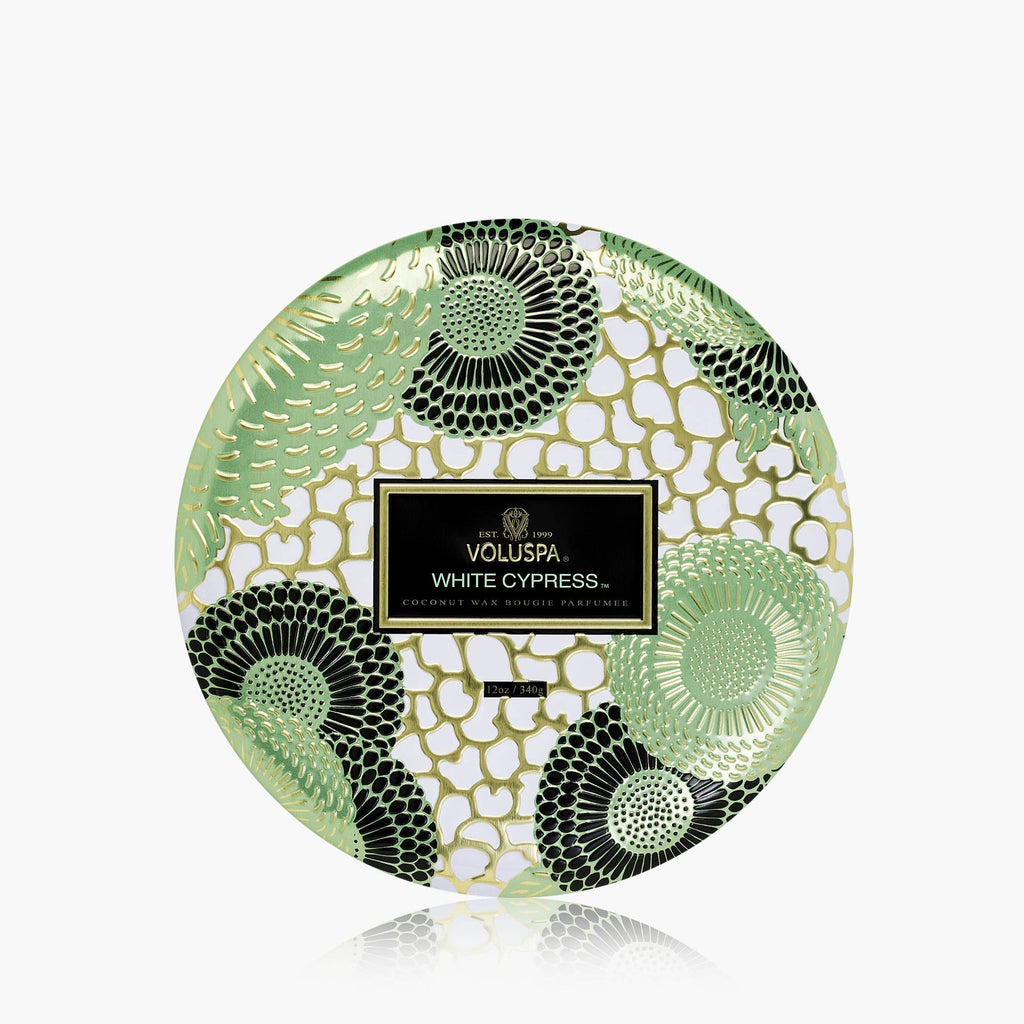 White Cypress - Seasonal 3 Wick Tin Candle