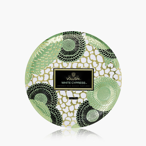 White Cypress - Seasonal 3 Wick Tin Candle